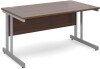Dams Momento Rectangular Desk with Twin Cantilever Legs - 1400 x 800mm - Walnut