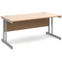 Dams Momento Rectangular Desk with Twin Cantilever Legs - 1600 x 800mm