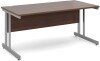 Dams Momento Rectangular Desk with Twin Cantilever Legs - 1600 x 800mm - Walnut