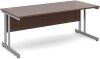 Dams Momento Rectangular Desk with Twin Cantilever Legs - 1800 x 800mm - Walnut