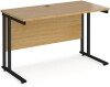 Dams Maestro 25 Rectangular Desk with Twin Cantilever Legs - 1200 x 600mm - Oak