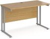 Dams Maestro 25 Rectangular Desk with Twin Cantilever Legs - 1200 x 600mm - Oak
