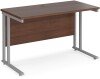 Dams Maestro 25 Rectangular Desk with Twin Cantilever Legs - 1200 x 600mm - Walnut