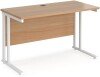 Dams Maestro 25 Rectangular Desk with Twin Cantilever Legs - 1200 x 600mm - Beech