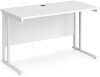 Dams Maestro 25 Rectangular Desk with Twin Cantilever Legs - 1200 x 600mm - White
