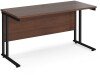 Dams Maestro 25 Rectangular Desk with Twin Cantilever Legs - 1400 x 600mm - Walnut