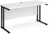Dams Maestro 25 Rectangular Desk with Twin Cantilever Legs - 1400 x 600mm - White