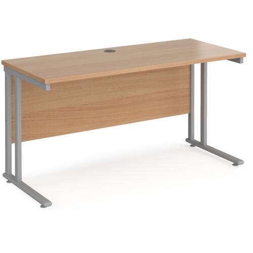 Dams Maestro 25 Rectangular Desk with Twin Cantilever Legs - 1400 x 600mm - Beech