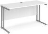 Dams Maestro 25 Rectangular Desk with Twin Cantilever Legs - 1400 x 600mm - White