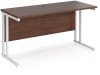 Dams Maestro 25 Rectangular Desk with Twin Cantilever Legs - 1400 x 600mm - Walnut