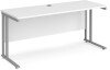 Dams Maestro 25 Rectangular Desk with Twin Cantilever Legs - 1600 x 600mm - White