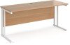 Dams Maestro 25 Rectangular Desk with Twin Cantilever Legs - 1600 x 600mm - Beech