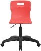 Titan Swivel Senior Chair with Black Base - (11+ Years) 460-560mm Seat Height - Red