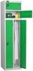Probe Two Person Nest of Two Lockers - 1780 x 460 x 460mm - Green (RAL 6018)