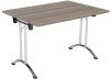 TC One Union Folding Rectangular Table - 1200 x 700mm - Grey Oak