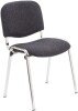 TC Club Chrome Frame Fabric Chair - Charcoal