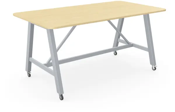 Elite Alto High Bench with Support Frame & Heavy Duty Steel Castors - 2200 x 1200 x 1050mm - Ash