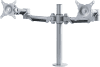 ABL FSA Pole Mounted Twin Screen Monitor Arm - Silver