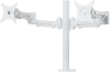 ABL FSA Pole Mounted Twin Screen Monitor Arm - White