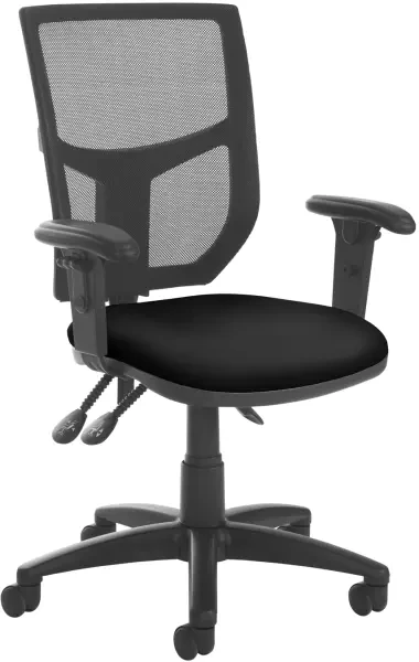 Dams Altino Mesh Back Asynchro Operator Chair with Adjustable Arms - Black