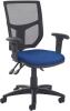 Dams Altino Mesh Back Asynchro Operator Chair with Adjustable Arms - Blue