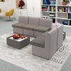 Gentoo Alto Modular Reception Seating Wooden Table - White Top With Elapse Grey Base