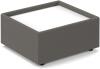 Gentoo Alto Modular Reception Seating Wooden Table - White Top With Elapse Grey Base - Present Grey