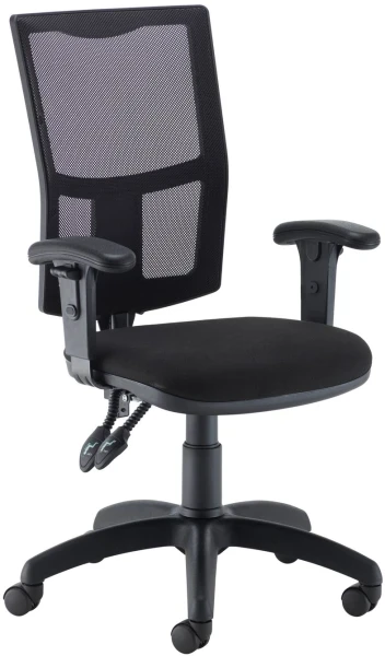 TC Calypso II Mesh Chair With Adjustable Arms - Black