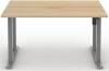 Formetiq Alto 1 Back-To-Back Height Adjustable Desk with Scoop - (w) 1200 x (d) 700mm - Amber Oak