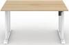 Formetiq Alto 1 Back-To-Back Height Adjustable Desk with Scoop - (w) 1400 x (d) 800mm - Amber Oak