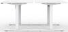 Formetiq Alto 1 Back-To-Back Height Adjustable Desk with Scoop - (w) 1600 x (d) 800mm - White