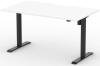 Formetiq Alto 1 Height Adjustable Desk with Scoop - (w) 1600 x (d) 800mm - White