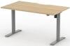 Formetiq Alto 1 Height Adjustable Desk with Scoop - (w) 1200 x (d) 800mm - Amber Oak