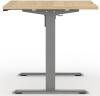 Formetiq Alto 1 Height Adjustable Desk with Scoop - (w) 1400 x (d) 800mm - Amber Oak