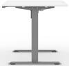 Formetiq Alto 1 Height Adjustable Desk with Scoop - (w) 1600 x (d) 800mm - White