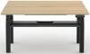 Formetiq Alto 2 Back-To-Back Height Adjustable Desk with Scoop - (w) 1200 x (d) 800mm - Amber Oak