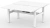 Formetiq Alto 2 Back-To-Back Height Adjustable Desk with Scoop - (w) 1600 x (d) 800mm - White