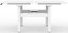 Formetiq Alto 2 Back-To-Back Height Adjustable Desk with Scoop - (w) 1400 x (d) 800mm - White