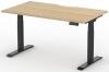 Formetiq Alto 2 Height Adjustable Desk with Scoop - (w) 1600 x (d) 800mm - Amber Oak