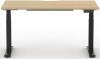 Formetiq Alto 2 Height Adjustable Desk with Scoop - (w) 1600 x (d) 800mm - Amber Oak