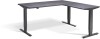Lavoro Advance Corner Height Adjustable Desk - 1800 x 1600mm - Anthracite Sherman Oak
