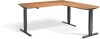 Lavoro Advance Corner Height Adjustable Desk - 1600 x 1600mm - Beech