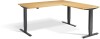 Lavoro Advance Corner Height Adjustable Desk - 1800 x 1600mm - Oak