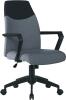 Nautilus Clyde Fabric Executive High Back Armchair - Black and Grey