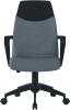 Nautilus Clyde Fabric Executive High Back Armchair - Black and Grey