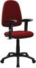 Nautilus Java 100 Operator Chair with Adjustable Arms - Red