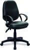 Nautilus Java 200 Black Vinyl Operator Chair - Fixed Arms