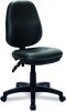 Nautilus Java 200 Black Vinyl Operator Chair - Fixed Arms
