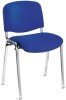 Nautilus ISO Conference Chrome Frame Fabric Chair - Blue
