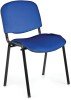 Nautilus ISO Conference Black Frame Fabric Chair - Blue